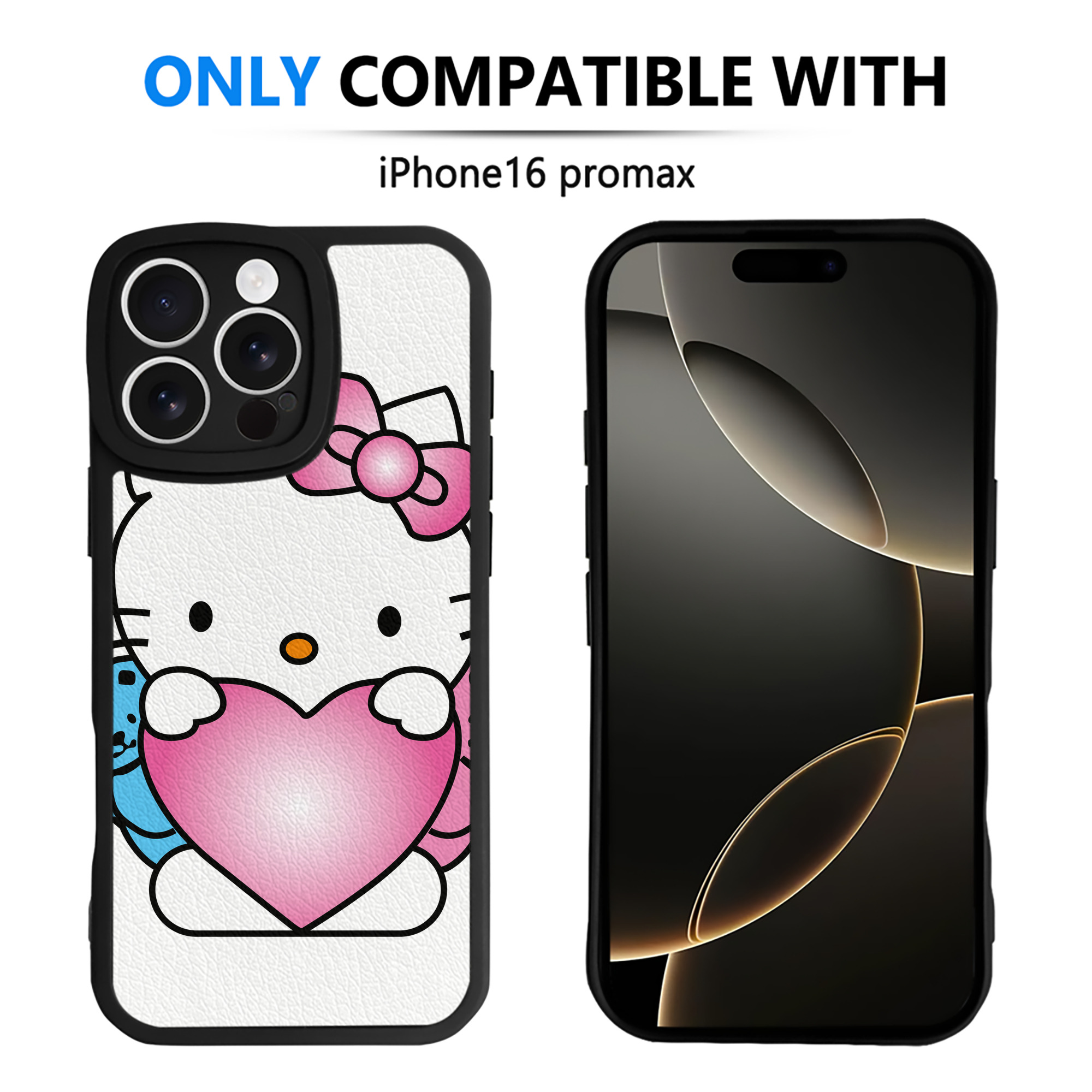 （画像用） Hello Kitty ハローキティ 【iPhone 16シリーズ対応】シリコンスマホケース（レザー調） 材質：シリコン